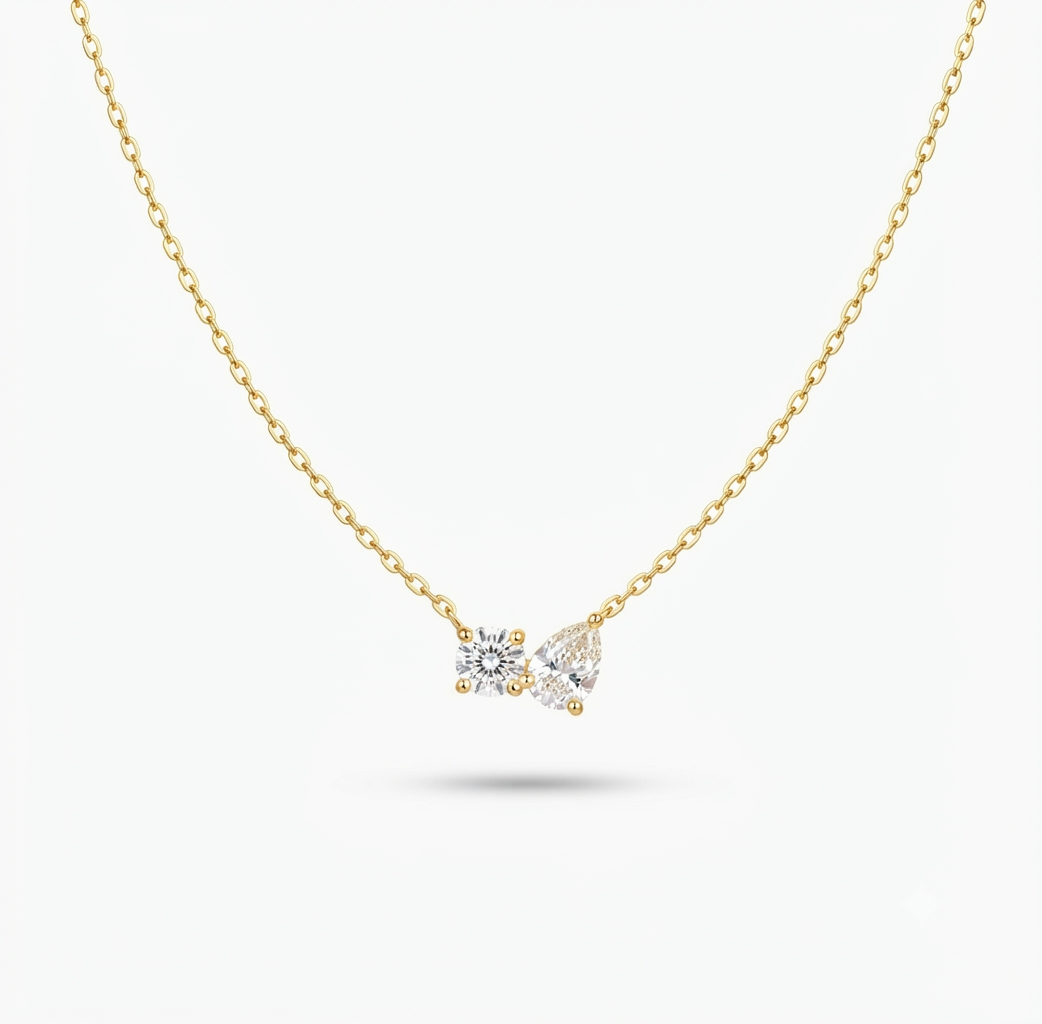 two-stone necklace