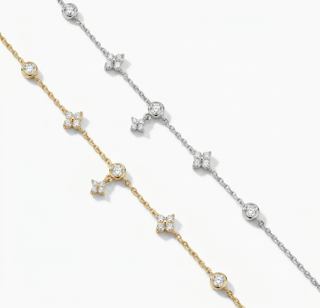 dangly flower bracelet