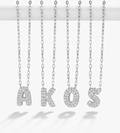 Bubble initial necklace
