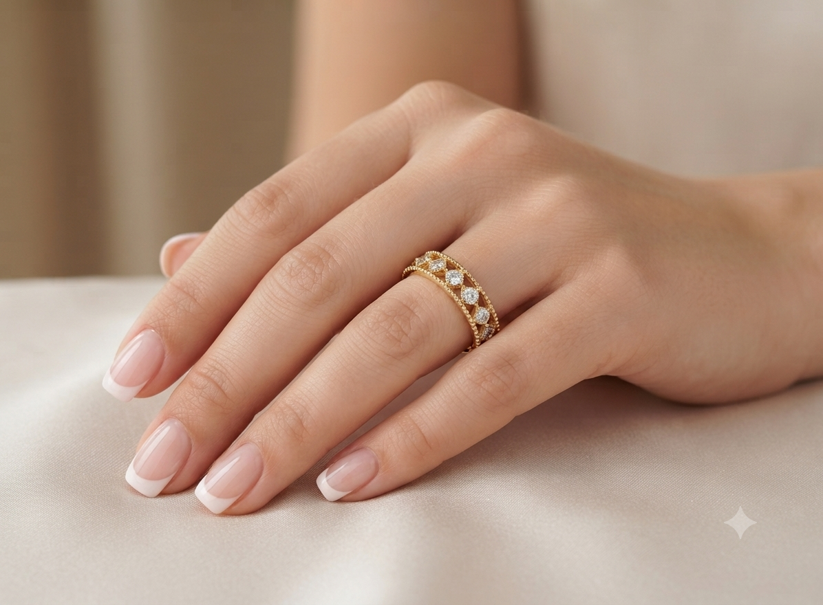 essential cubic zirconia ring