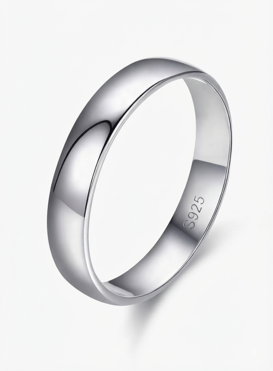 S925 curved ring