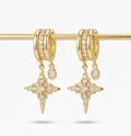 triple hoop star earring