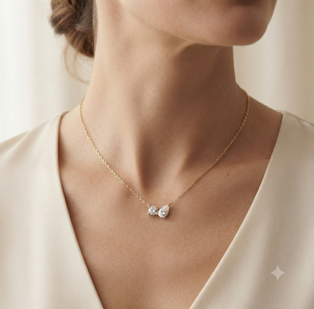 two-stone necklace
