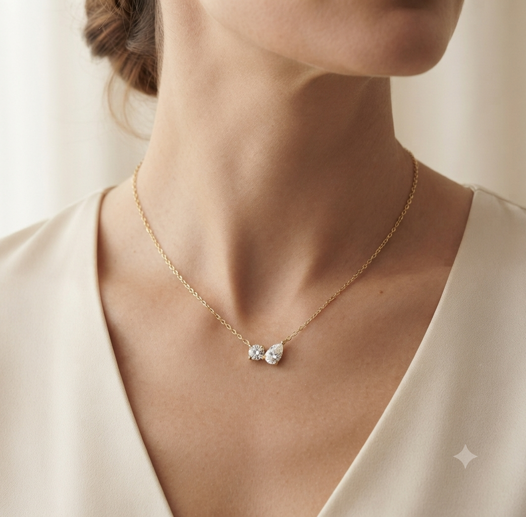 two-stone necklace