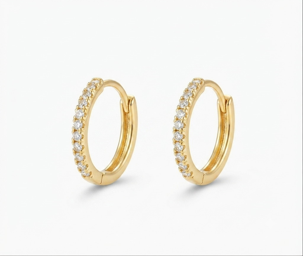 basic cubic zirconia hoops
