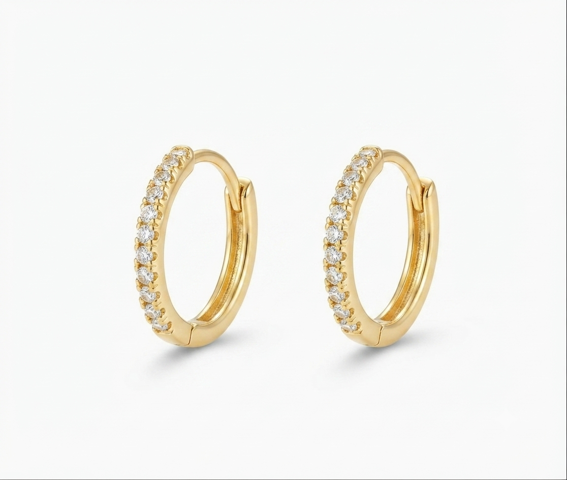 basic cubic zirconia hoops
