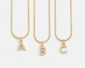 Initial cubic zirconia necklace