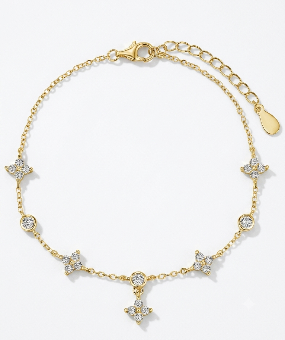 dangly flower bracelet