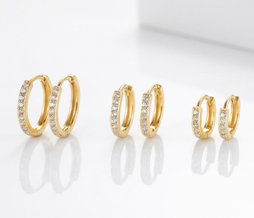 basic cubic zirconia hoops