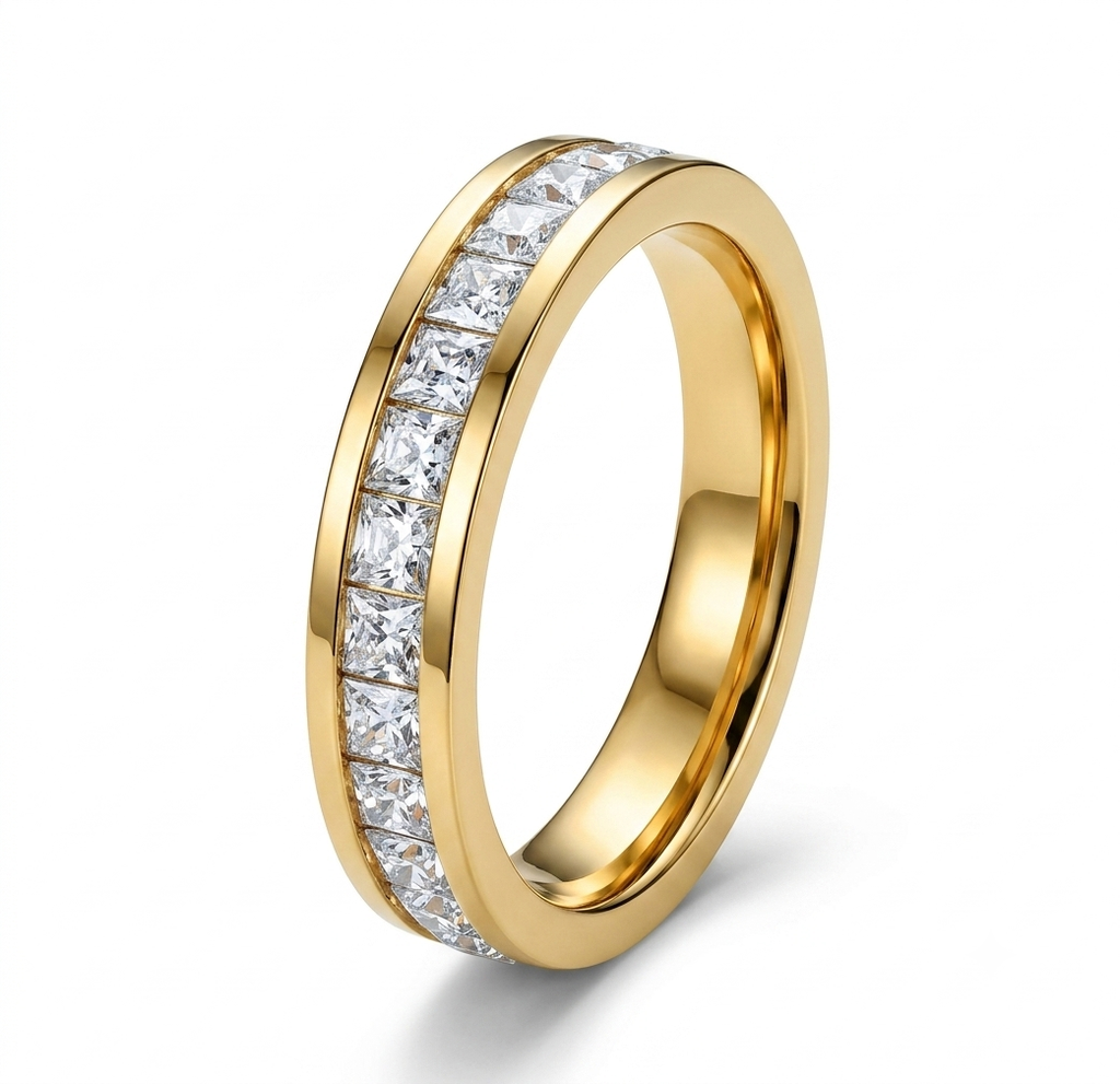 cubic zirconia strip ring