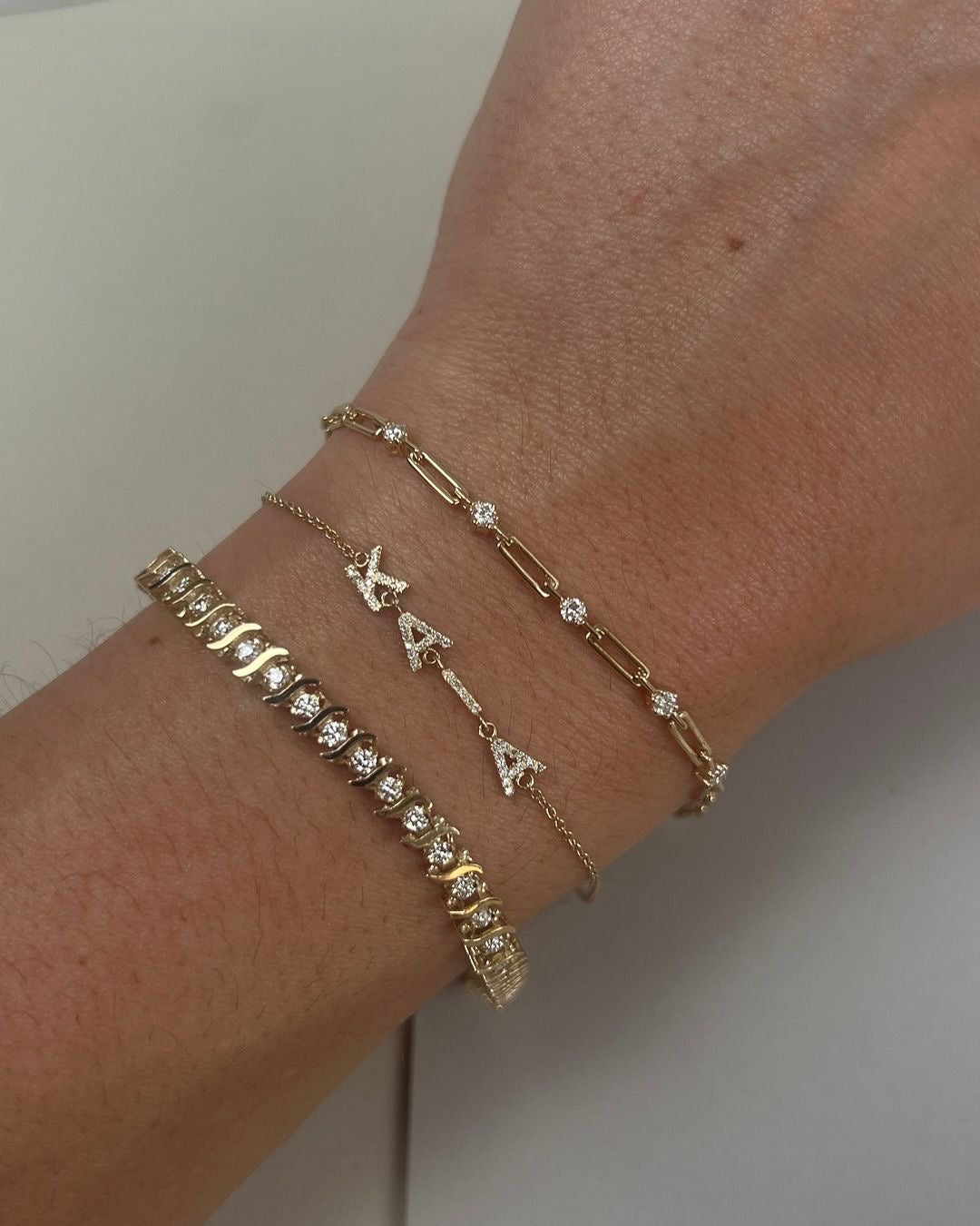 KAIA bracelet stack.