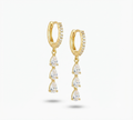 Teardrop hoop earrings