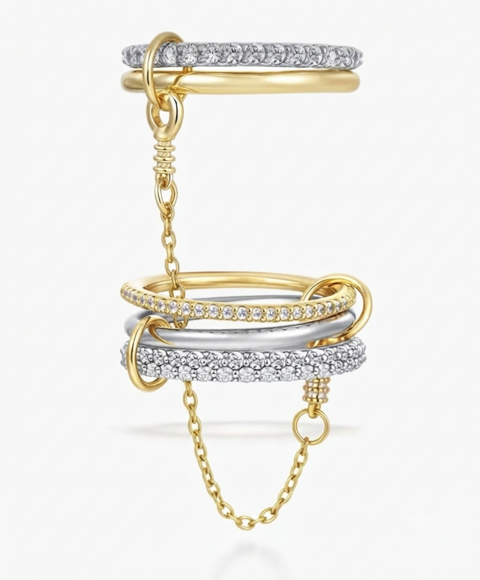 Essentials mixed metals chain ring