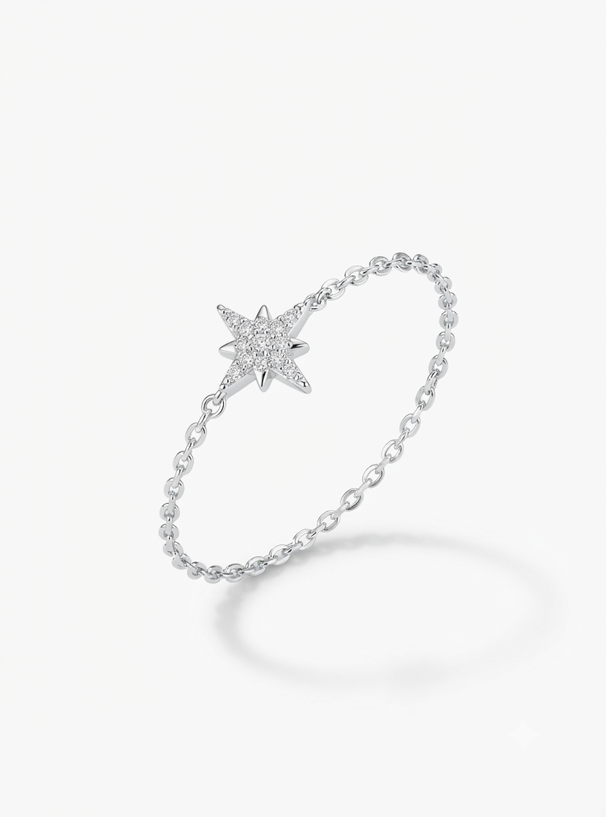 S925 spark chain ring