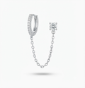 S925 double piercing classic earrings
