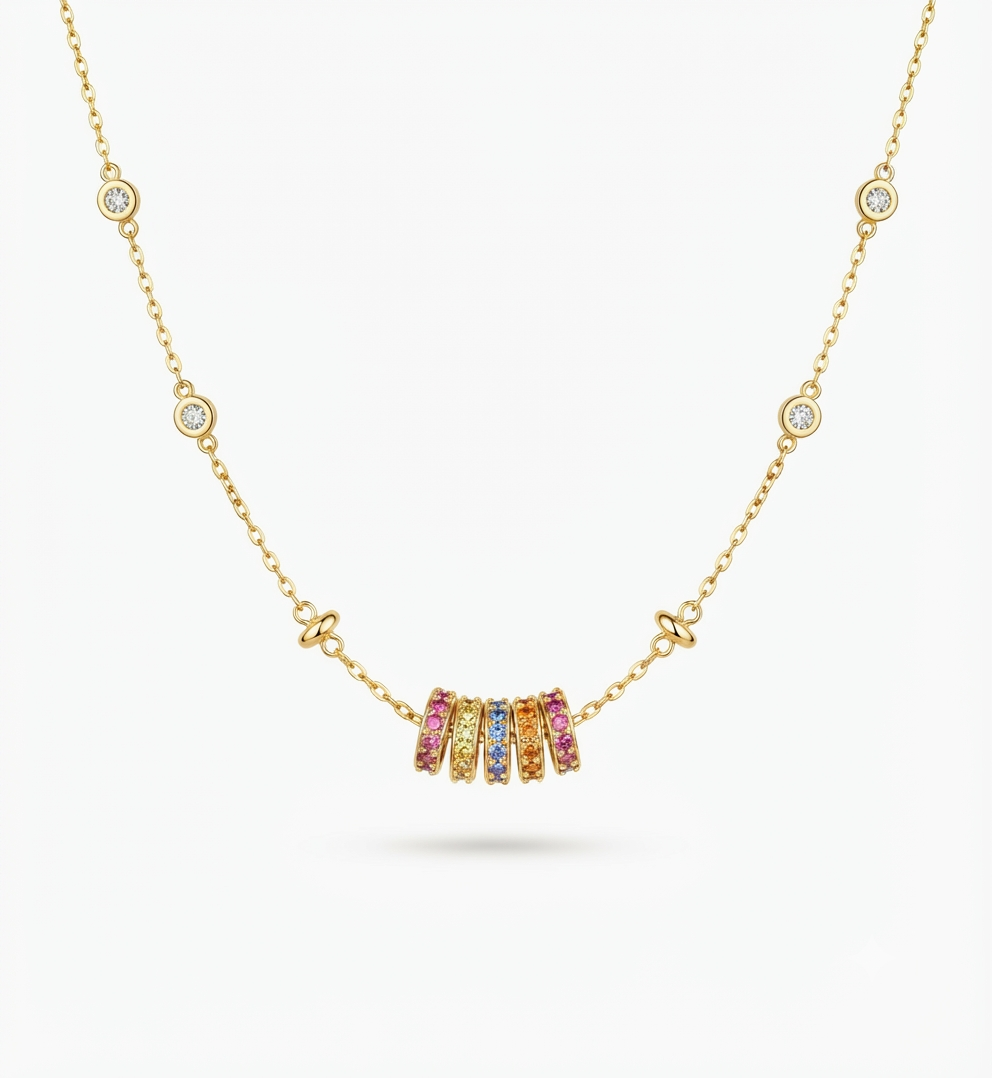 S925 frootloops necklace