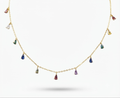 S925 small stone necklace