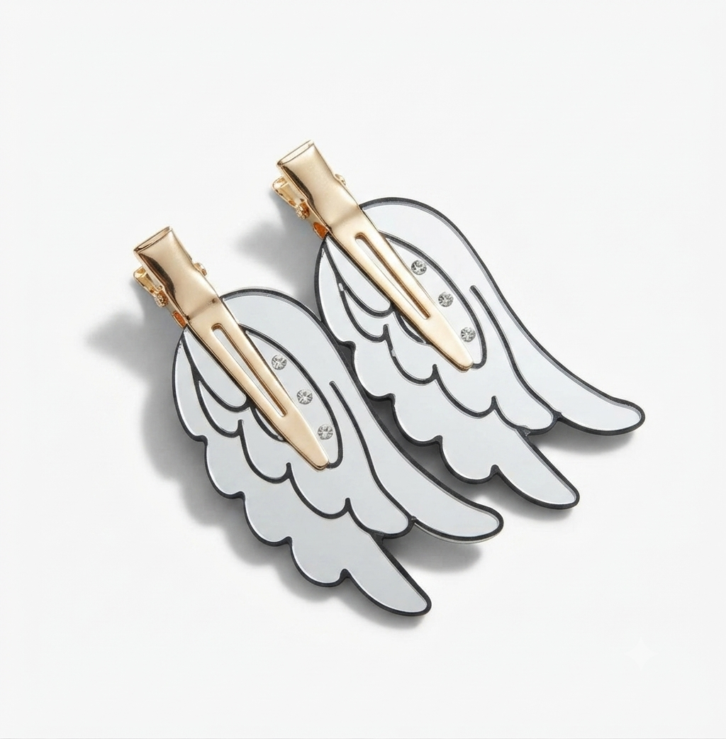 Angel wing makeup clips (2 pieces)