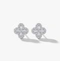 Zirconia clover earrings