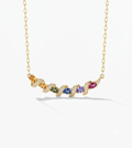 S925 rainbow twist necklace